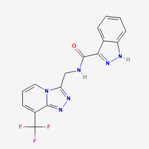 N-((8-(trifluoromethyl)-[1,2,4]triazolo[4,3-a]pyridin-3-yl)methyl)-1H-indazole-3-carboxamide