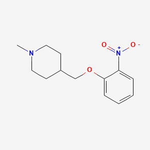 molecular formula C13H18N2O3 B2874799 1-Methyl-4-[(2-nitrophenoxy)methyl]piperidine CAS No. 1233958-44-5