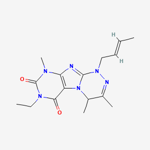 molecular formula C16H22N6O2 B2874808 1-[(E)-But-2-enyl]-7-ethyl-3,4,9-trimethyl-4H-purino[8,7-c][1,2,4]triazine-6,8-dione CAS No. 919020-61-4
