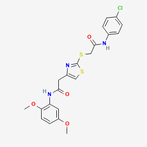 N-(4-chlorophenyl)-2-((4-(2-((2,5-dimethoxyphenyl)amino)-2-oxoethyl)thiazol-2-yl)thio)acetamide