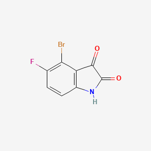 molecular formula C8H3BrFNO2 B2874819 4-bromo-5-fluoro-2,3-dihydro-1H-indole-2,3-dione CAS No. 2044902-62-5
