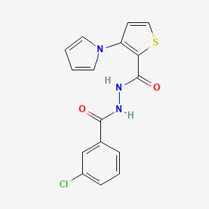 N'-(3-chlorobenzoyl)-3-(1H-pyrrol-1-yl)-2-thiophenecarbohydrazide
