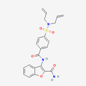 3-(4-(N,N-diallylsulfamoyl)benzamido)benzofuran-2-carboxamide