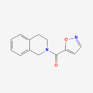 molecular formula C13H12N2O2 B2874832 3,4-Dihydro-1H-isoquinolin-2-yl(1,2-oxazol-5-yl)methanone CAS No. 98239-68-0