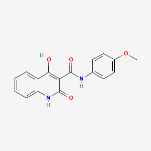 molecular formula C17H14N2O4 B2874834 4-羟基-N-(4-甲氧基苯基)-2-氧代-1,2-二氢喹啉-3-甲酰胺 CAS No. 302922-44-7