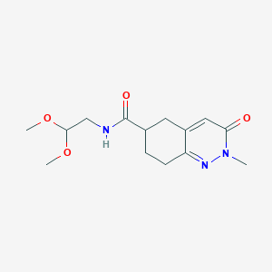 molecular formula C14H21N3O4 B2874835 N-(2,2-dimethoxyethyl)-2-methyl-3-oxo-2,3,5,6,7,8-hexahydrocinnoline-6-carboxamide CAS No. 2034259-53-3