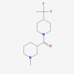 molecular formula C14H24F2N2O B2874848 (4-(1,1-Difluoroethyl)piperidin-1-yl)(1-methylpiperidin-3-yl)methanone CAS No. 2034601-88-0