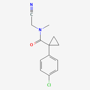 molecular formula C13H13ClN2O B2874849 1-(4-chlorophenyl)-N-(cyanomethyl)-N-methylcyclopropane-1-carboxamide CAS No. 1311929-08-4