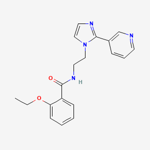 molecular formula C19H20N4O2 B2874851 2-ethoxy-N-(2-(2-(pyridin-3-yl)-1H-imidazol-1-yl)ethyl)benzamide CAS No. 2034281-53-1