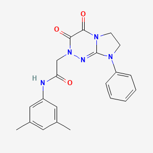 molecular formula C21H21N5O3 B2874858 N-(3,5-二甲基苯基)-2-(3,4-二氧代-8-苯基-3,4,7,8-四氢咪唑并[2,1-c][1,2,4]三嗪-2(6H)-基)乙酰胺 CAS No. 941887-01-0