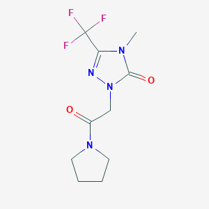 4-methyl-1-(2-oxo-2-(pyrrolidin-1-yl)ethyl)-3-(trifluoromethyl)-1H-1,2,4-triazol-5(4H)-one