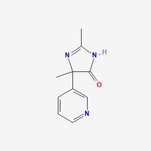 molecular formula C10H11N3O B2874864 2,5-dimethyl-5-pyridin-3-yl-3,5-dihydro-4H-imidazol-4-one CAS No. 2085689-68-3