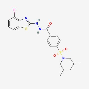 4-((3,5-dimethylpiperidin-1-yl)sulfonyl)-N'-(4-fluorobenzo[d]thiazol-2-yl)benzohydrazide