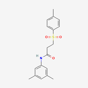 molecular formula C18H21NO3S B2874871 N-(3,5-二甲基苯基)-3-甲苯磺酰基丙酰胺 CAS No. 895451-29-3