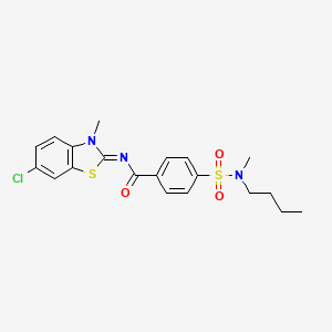 (E)-4-(N-butyl-N-methylsulfamoyl)-N-(6-chloro-3-methylbenzo[d]thiazol-2(3H)-ylidene)benzamide