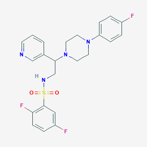 2,5-difluoro-N-(2-(4-(4-fluorophenyl)piperazin-1-yl)-2-(pyridin-3-yl)ethyl)benzenesulfonamide