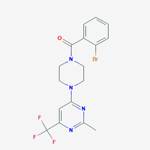 (2-Bromophenyl)(4-(2-methyl-6-(trifluoromethyl)pyrimidin-4-yl)piperazin-1-yl)methanone
