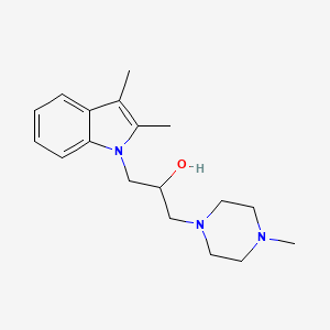 molecular formula C18H27N3O B2874879 1-(2,3-dimethyl-1H-indol-1-yl)-3-(4-methylpiperazin-1-yl)propan-2-ol CAS No. 539806-81-0