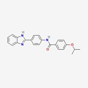 molecular formula C23H21N3O2 B2874880 N-(4-(1H-benzo[d]imidazol-2-yl)phenyl)-4-isopropoxybenzamide CAS No. 476634-23-8