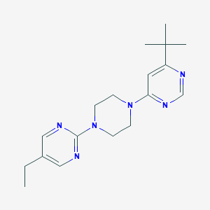 molecular formula C18H26N6 B2874881 2-[4-(6-Tert-butylpyrimidin-4-yl)piperazin-1-yl]-5-ethylpyrimidine CAS No. 2380097-03-8