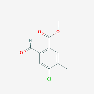 molecular formula C10H9ClO3 B2874883 Methyl 4-chloro-2-formyl-5-methylbenzoate CAS No. 2248291-32-7