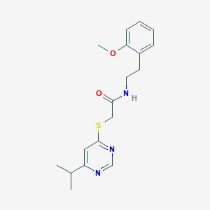 2-((6-isopropylpyrimidin-4-yl)thio)-N-(2-methoxyphenethyl)acetamide