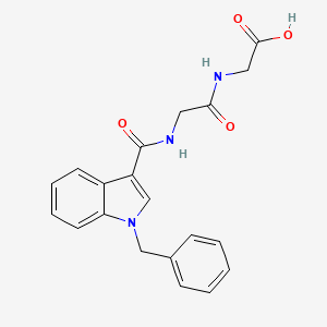molecular formula C20H19N3O4 B2874893 N-[(1-benzyl-1H-indol-3-yl)carbonyl]glycylglycine CAS No. 1676074-22-8