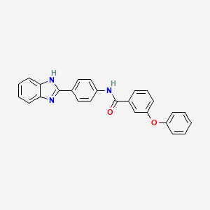 molecular formula C26H19N3O2 B2874899 N-(4-(1H-benzo[d]imidazol-2-yl)phenyl)-3-phenoxybenzamide CAS No. 394229-35-7