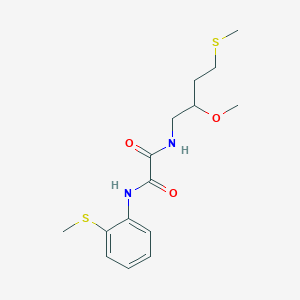 molecular formula C15H22N2O3S2 B2874904 N-(2-Methoxy-4-methylsulfanylbutyl)-N'-(2-methylsulfanylphenyl)oxamide CAS No. 2320923-31-5