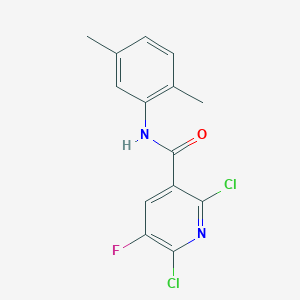 molecular formula C14H11Cl2FN2O B287492 2,6-dichloro-N-(2,5-dimethylphenyl)-5-fluoronicotinamide 