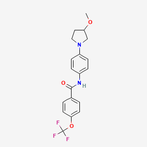 N-(4-(3-methoxypyrrolidin-1-yl)phenyl)-4-(trifluoromethoxy)benzamide