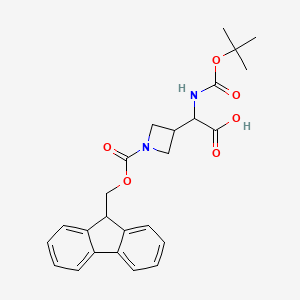 2-[1-(9H-Fluoren-9-ylmethoxycarbonyl)azetidin-3-yl]-2-[(2-methylpropan-2-yl)oxycarbonylamino]acetic acid