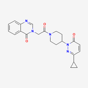 3-{2-[4-(3-Cyclopropyl-6-oxo-1,6-dihydropyridazin-1-yl)piperidin-1-yl]-2-oxoethyl}-3,4-dihydroquinazolin-4-one