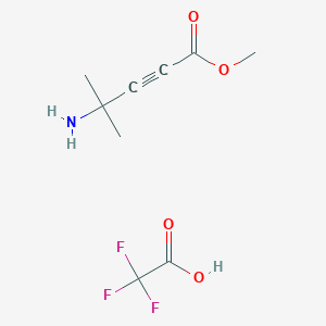 Methyl 4-amino-4-methylpent-2-ynoate;2,2,2-trifluoroacetic acid