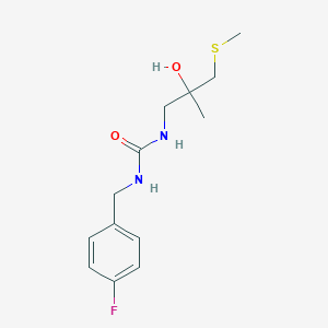 molecular formula C13H19FN2O2S B2874939 1-(4-氟苄基)-3-(2-羟基-2-甲基-3-(甲硫基)丙基)脲 CAS No. 1396790-44-5