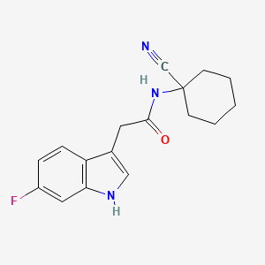 molecular formula C17H18FN3O B2874942 N-(1-cyanocyclohexyl)-2-(6-fluoro-1H-indol-3-yl)acetamide CAS No. 1355703-92-2