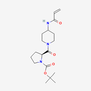 Tert-butyl (2S)-2-[4-(prop-2-enoylamino)piperidine-1-carbonyl]pyrrolidine-1-carboxylate