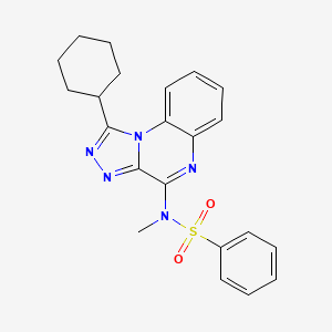 N-(1-cyclohexyl-[1,2,4]triazolo[4,3-a]quinoxalin-4-yl)-N-methylbenzenesulfonamide