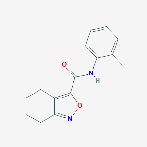 molecular formula C15H16N2O2 B287495 N-(2-methylphenyl)-4,5,6,7-tetrahydro-2,1-benzisoxazole-3-carboxamide 