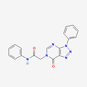 molecular formula C18H14N6O2 B2874957 2-(7-oxo-3-phenyl-3H-[1,2,3]triazolo[4,5-d]pyrimidin-6(7H)-yl)-N-phenylacetamide CAS No. 892476-61-8