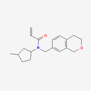 molecular formula C19H25NO2 B2874958 N-(3,4-Dihydro-1H-isochromen-7-ylmethyl)-N-(3-methylcyclopentyl)prop-2-enamide CAS No. 2411295-64-0