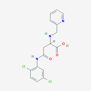4-(2,5-Dichloroanilino)-4-oxo-2-(pyridin-2-ylmethylamino)butanoic acid