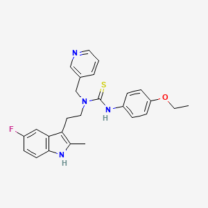 3-(4-ethoxyphenyl)-1-(2-(5-fluoro-2-methyl-1H-indol-3-yl)ethyl)-1-(pyridin-3-ylmethyl)thiourea