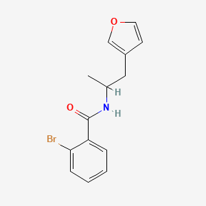 molecular formula C14H14BrNO2 B2874966 2-bromo-N-(1-(furan-3-yl)propan-2-yl)benzamide CAS No. 1798673-57-0