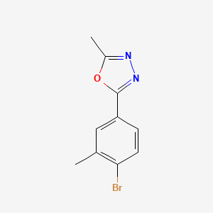 molecular formula C10H9BrN2O B2874968 2-(4-Bromo-3-methylphenyl)-5-methyl-1,3,4-oxadiazole CAS No. 148672-44-0