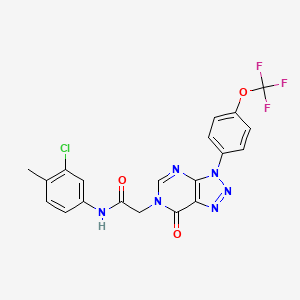 molecular formula C20H14ClF3N6O3 B2874979 N-(3-chloro-4-methylphenyl)-2-(7-oxo-3-(4-(trifluoromethoxy)phenyl)-3H-[1,2,3]triazolo[4,5-d]pyrimidin-6(7H)-yl)acetamide CAS No. 872590-96-0