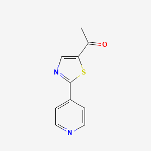 molecular formula C10H8N2OS B2874988 1-[2-(4-Pyridinyl)-1,3-thiazol-5-yl]-1-ethanone CAS No. 1209295-98-6