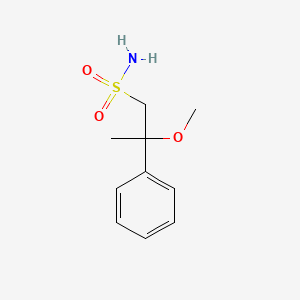 molecular formula C10H15NO3S B2874993 2-Methoxy-2-phenylpropane-1-sulfonamide CAS No. 1864014-85-6
