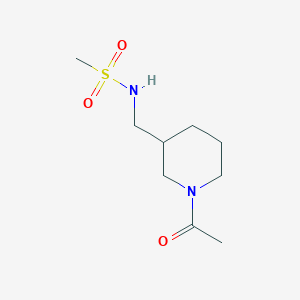 molecular formula C9H18N2O3S B2874994 N-[(1-乙酰基哌啶-3-基)甲基]甲磺酰胺 CAS No. 1281017-51-3