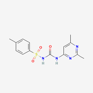 2,4-Dimethyl-6-[({[(4-methylphenyl)sulfonyl]amino}carbonyl)amino]pyrimidine